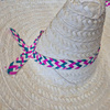 Sombrero meksykańskie duże 65 cm naturalne kolorowa lamówka