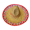 Sombrero meksykańskie słomiane kolorowe 52cm