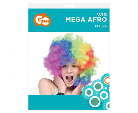 Peruka "Mega Afro tęczowe", rozm. un