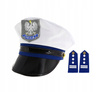 Czapka POLICJANTA, z pagonami Fotobudka Karnawał Kawalerskie