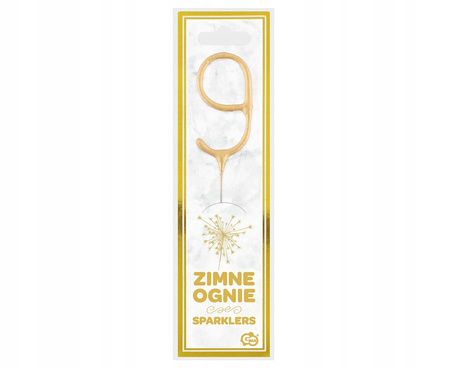 Zimne ognie złota cyfra 9 (zimny ogień)