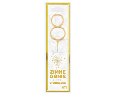 Zimne ognie złota cyfra 8 (zimny ogień)